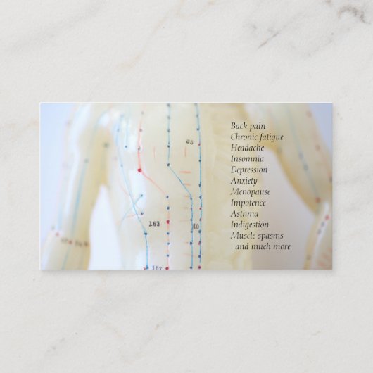 Acupunctietorso en -armen visitekaartje (Achterkant)