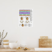 Acupuncture Dental Teeth Meridians Poster (Keuken)