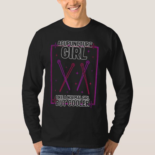Acupuncture Girl Retro Needle Women Therapist TCM  T-shirt (Voorkant)