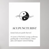 Acupuncture Qi Flow Wall Art for Clinic Office  Poster (Voorkant)