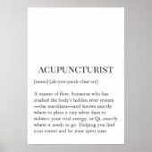 Acupuncture Qi Flow Wall Chart -Acupuncturist wall Poster (Voorkant)