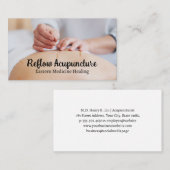 Acupuncturist aan het werk met cliënt visitekaartje (Voorkant / Achterkant)