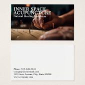 Acupuncturist bezig met cliënt visitekaartje (Voorkant /achterkant)