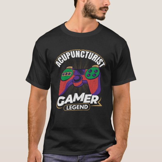 Acupuncturist Gamer  Acupuncture  Needles Graphic T-shirt (Voorkant)