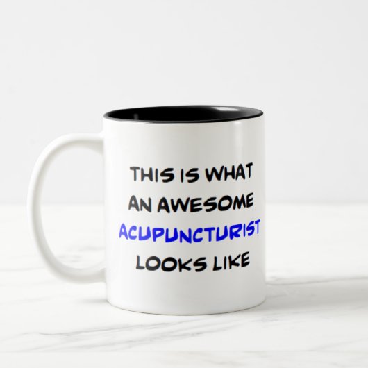 acupuncturist, geweldige tweekleurige koffiemok (Links)