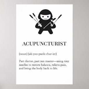 Acupuncturist Muur Kunst Cadeau   Naald Acupunctuu Poster
