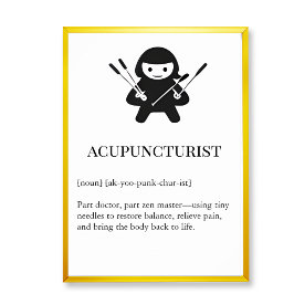 Acupuncturist Muur Kunst Cadeau | Naald Acupunctuu Poster