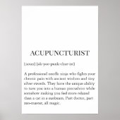 Acupuncturist Naald Ninja Kunstwerk Kliniek Chart Poster (Voorkant)