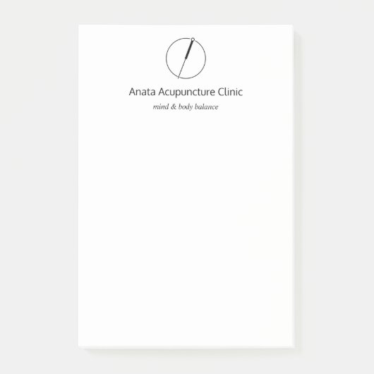 Acupuncturist NaaldLogo Post-it® Notes (Voorkant)
