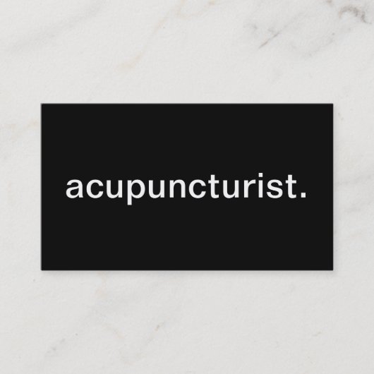 Acupuncturist Visitekaartje (Voorkant)