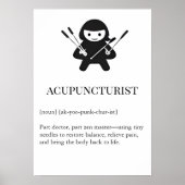 Acupuncturist Wall Art Gift | Needle Acupuncture  Poster (Voorkant)