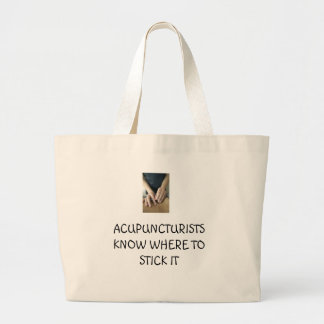 Acupuncturisten weten waar ze het moeten plakken grote tote bag
