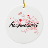 Acupuncturistisch artistiek ontwerp met hart keramisch ornament (Voorkant)