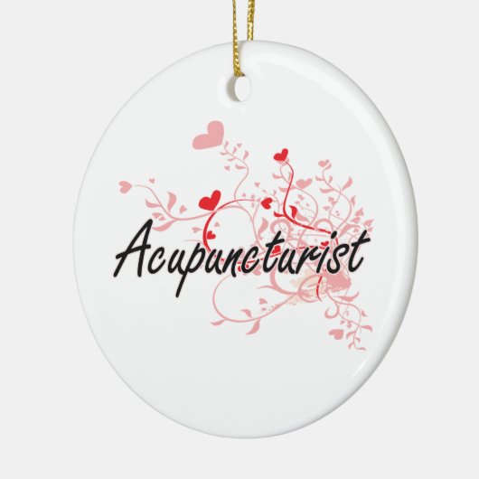 Acupuncturistisch artistiek ontwerp met hart keramisch ornament (Links)