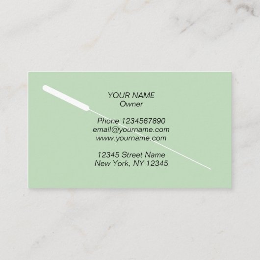 Acupunctuur behandeling visitekaartje template (Achterkant)