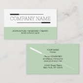 Acupunctuur behandeling visitekaartje template (Voorkant / Achterkant)