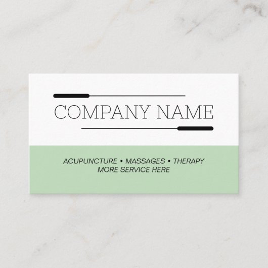 Acupunctuur behandeling visitekaartje template (Voorkant)