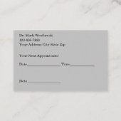 Acupunctuur Chinese Geneeskunde Afspraakkaarten Visitekaartje (Achterkant)