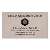 Acupunctuur Chinese geneeskunde Magnetisch Visitekaartje (Voorkant)
