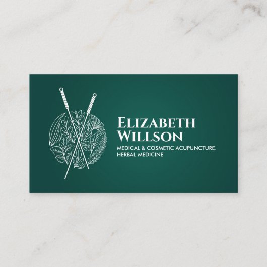 Acupunctuur en kruidengeneeskunde visitekaartje (Voorkant)