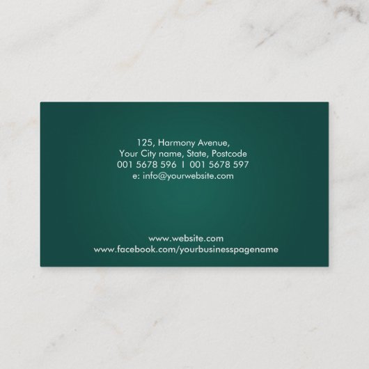 Acupunctuur en kruidengeneeskunde visitekaartje (Achterkant)