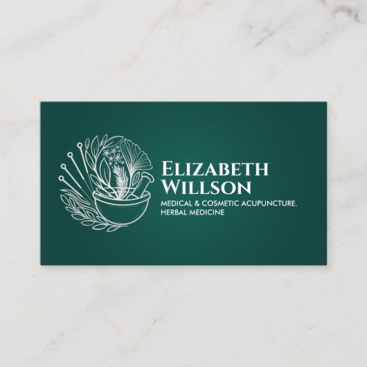 Acupunctuur en kruidengeneeskunde visitekaartje (Voorkant)