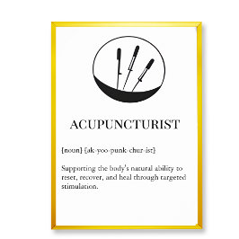 Acupunctuur genezende wandkunst voor kliniek Wandk Poster