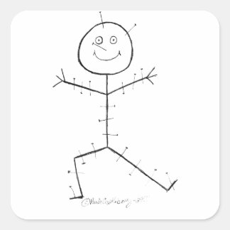 Acupunctuur kleverig vierkante sticker