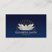 Acupunctuur Lotus - Moeder van parelhout en goud Visitekaartje (Voorkant)