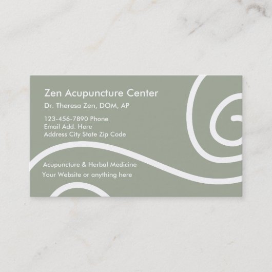 Acupunctuur Medische Visitekaartjes (Voorkant)