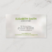 Acupunctuur Naald en bladeren Visitekaartje (Achterkant)