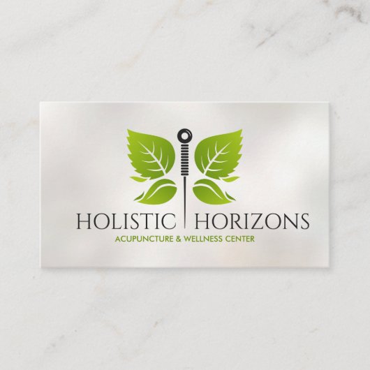 Acupunctuur Naald Vlinder Visitekaartje (Voorkant)