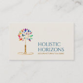Acupunctuur Naaldboom - kleurrijke bladeren Visitekaartje (Voorkant)