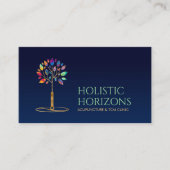 Acupunctuur Naaldboom - kleurrijke bladeren Visitekaartje (Voorkant)