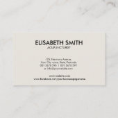 Acupunctuur Naalden, Yin Yang en Bladeren Visitekaartje (Achterkant)