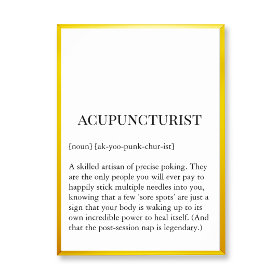 Acupunctuur Pijnlijke Plek Muurkunst Acupuncturist Poster