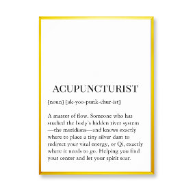 Acupunctuur Qi Flow Muurkaart - Acupuncturist muur Poster