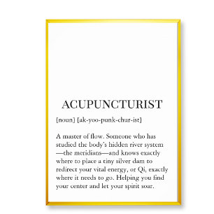 Acupunctuur Qi Flow Muurkaart - Acupuncturist muur Poster