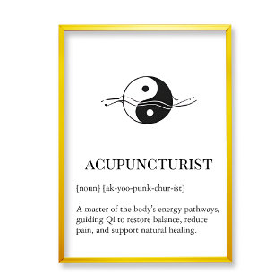 Acupunctuur Qi-stroom wandkunst voor kliniek kanto Poster