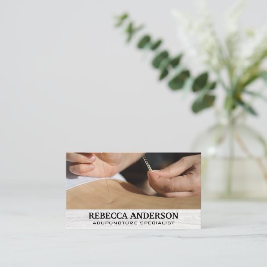 Acupunctuur Rug Sessie | Holistische Geneeskunde Afsprakenkaartje (Staand voorkant)