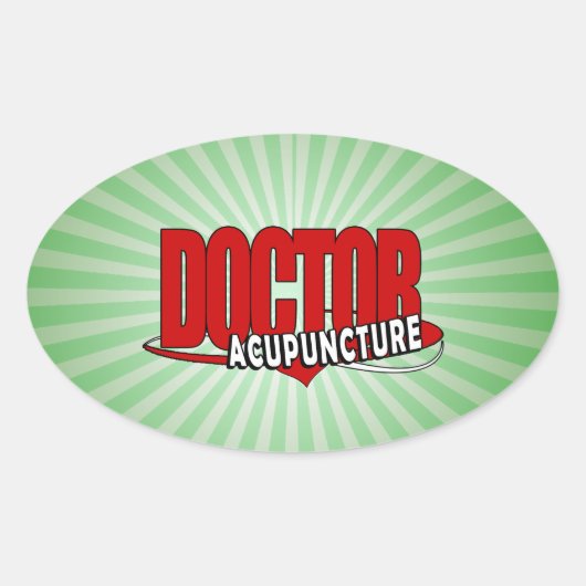 ACUPUNCTUUR VAN DE logo ARTS Ovale Sticker (Voorkant)