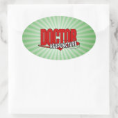ACUPUNCTUUR VAN DE logo ARTS Ovale Sticker (Tas)