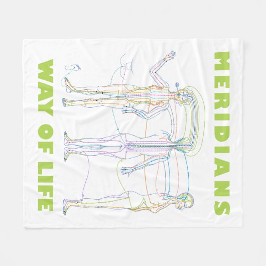 Acupunctuur Way of Life Fleece Deken (Voorkant (Horizontaal))