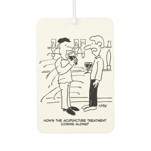 Acupunctuurbehandeling Cartoon Luchtverfrisser (Voorkant)