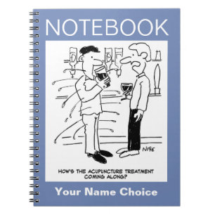 Acupunctuurbehandeling Cartoon Notitieboek