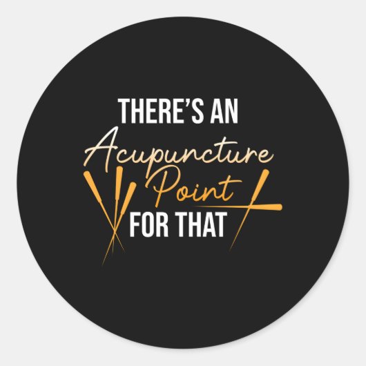 Acupunctuurpunt voor T Acupuncturist Naalden Ronde Sticker (Voorkant)