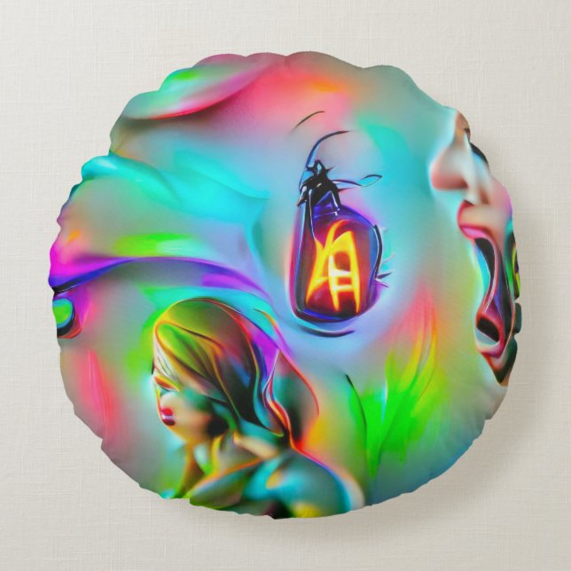 Acusticofobie Rond Kussen (Voorkant)