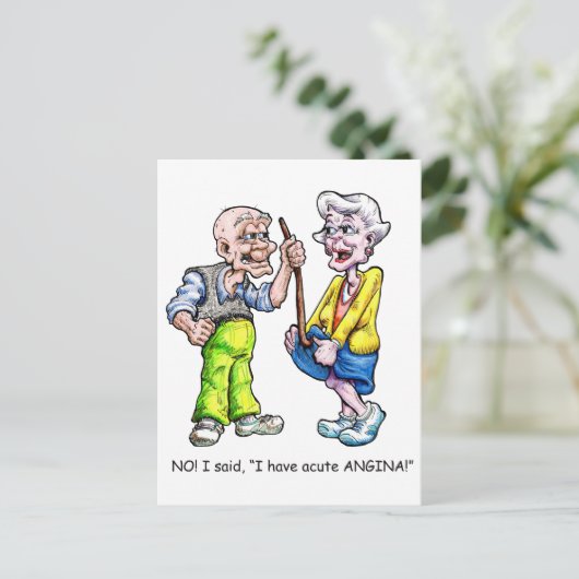 Acute angina briefkaart (Staand voorkant)