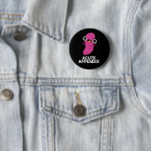 Acute Appendix Funny Body Parts Pun Dark BG Ronde Button 5,7 Cm (In situ)