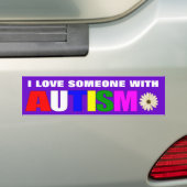 Acute autisme belangenbehartiging bumpersticker (Op auto)